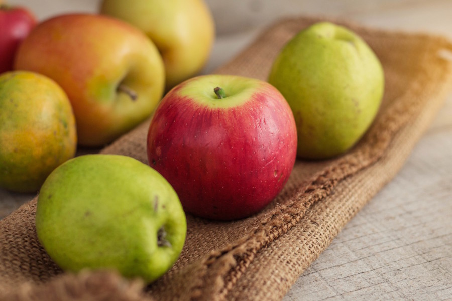 Partner frischgeerntete äpfel